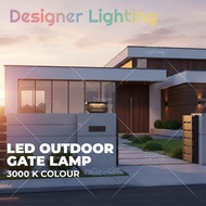 Designer Lighting Modern Led Outdoor Gate Light Black Gate Lamp Lampu Tembok Modern (118 series)