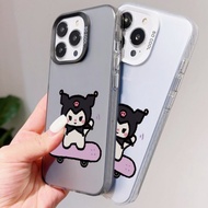 Color Silver Case Kuromi Protective Shock-Resistant Phone iPhone i17 air i16 i15 promax i14 i13