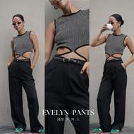 Taupe.brand - EVELYN STRAIGHT LEG PANTS  กางเกงขายาว ซิปหน้าทรงขากระบอกกลาง ทรงสวยพรางหุ่น ผ้าเกาหลี