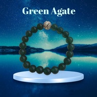绿玛瑙简约设计手串 Green Agete Design Bracelet#8mm