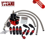 Free Shipping Black&Red Universal fpr AN6 Fitting fuel pressure regulator For 7MGTE MKIII with hose 