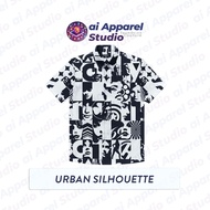 KEMEJA Premium Short Sleeve Adult Shirt - Ai Apparel Studio x HMSTR - Urban Silhouette