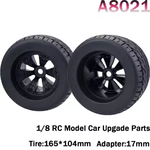 1/8 Large Foot Car Tire 165 * 104mm A8021 Wheel Frame Inner Diameter 93mm Hex Joint 17mm for RC Car