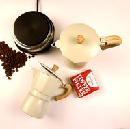 หม้อกาแฟหนาสไตล์ยุโรปหม้ออลูมิเนียมแปดเหลี่ยมเครื่องชงกาแฟหม้อกาแฟ moka pot สไตล์อิตาลีคลาสสิก