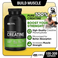 Optimum Nutrition Micronized Creatine Monohydrate Capsules 2.5 g, 100-300 Capsules