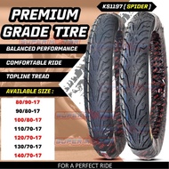TAYAR Motor Tyre 17 inch 80/90-17 ~ 140/70-17 Bunga Spier (KST 1197) Pattern – Durable & High Grip