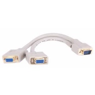 The cable separates 1 VGA port into 2 sockets 15-pin VGA SVGA