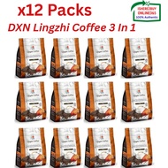 12 Packs DXN Lingzhi Coffee 3 in 1 Ganoderma Reishi Instant Coffee Classic Cafe
