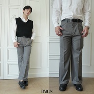 [New] BARON "Workwear" Nippon pants กางเกงสแลคผ้าชิโนทรงกระบอกตรงยุค 90s เอวสูง ด้านหลังมีกระเป๋า