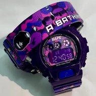 G SHOCK BAPE PURPLE DIGITAL SPORTS WATCHES Bape Purple JAM TANGAN LELAKI & PEREMPUAN CASIO
