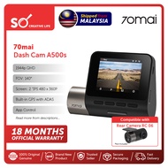 70mai Dash Cam Pro Plus A500S with RC06 Rear Camera | Build-in GPS | Sony IMX335 Sensor | 140º FOV |