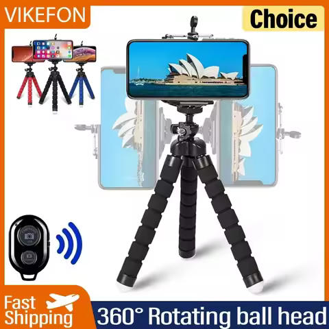 Sponge Octopus Tripod Universal Lazy Mobile Phone Holder Portable Camera Tripod plus Mobile Phone Cl