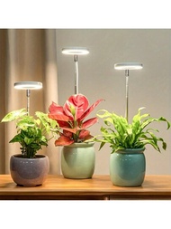 1入全光譜led植物光源,適用室內園藝,亮度和高度可調節,帶計時器和usb電源