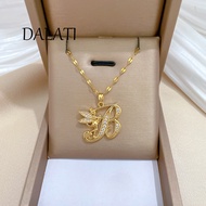 DALATI Titanium Steel Angel Fuqin Full Diamond Titanium Steel Necklace