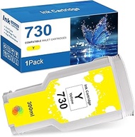 Compatible 730XL Ink Cartridges Yellow Replacement for HP 730XL Ink Cartridges Work for DesignJet T1