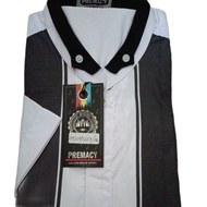 SumberRejekiJeans - Premacy Hitam Putih Baju Muslim Pria Katun India Lengan Pendek Modern Style 223