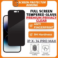 Privacy Clear Tempered Glass iP 14 Pro Max 13 Pro Max 12 11 X XS Max XR Screen Protector Privacy Tam