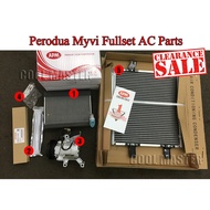 Perodua Myvi Kancil Kelisa Kenari Viva Fullset Aircon Parts - (5 Parts) Denso Sanden