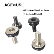 Bottom Bracket Bolts M8 15mm Titanium Screw Botls Nuts With Water Resistant Rubber Washer For Square Taper Cranksets Brompton 3 Sixty Folding Bike
