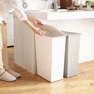 日本岩谷Iwatani kcud 日製寬型掀蓋垃圾桶(附輪)-36L