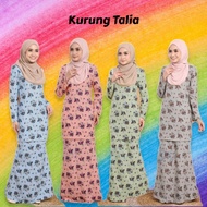 🇲🇾 Marjan Kurung Talia * Dress Raya Perempuan Viral Melayu Moden Baju Flora Fauna Murah Tudung Kain 