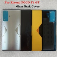 New For POCO F4 GT 5G Tempered Glass Back Battery Cover For Xiaomi POCO F4 GT 5G Phone Housing Case 