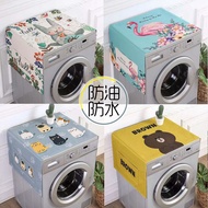 ♥washing machine Cap♥Fabric Waterproof Oil-Proof Automatic Drum washing cover Cloth Sunscreen Double-Open Refrigerator Dust Microwave Oven Towel♥washing Cap 7-8-10kg 12-16kg front load