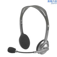 【】h110頭戴式耳機客服耳麥臺式電腦  雙插頭帶麥