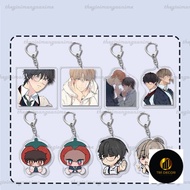 LOST AMONG THE CLOUD keychain printed with BL boylove anime mica in cute chibi acrylic