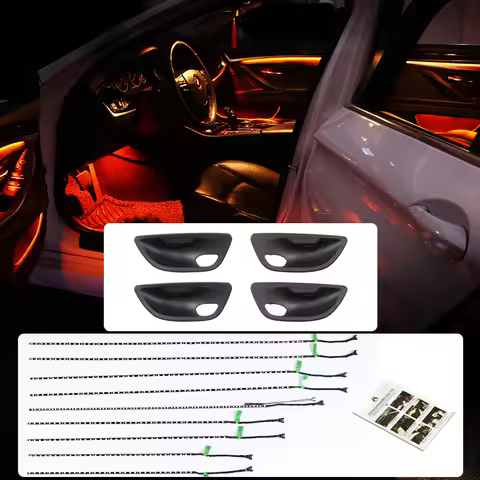 Blue & Orange Dual Color Interior Door Ambient LED Atmosphere Light For BMW 5 Series F10 F11 F18 201