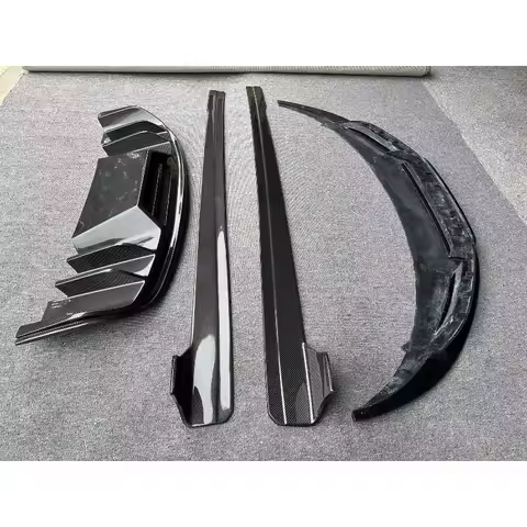 Carbon Fiber Body Kit Front Lip Rear Diffuser Side Skirt Spoiler Fit R8 V8 V10 2008-2015