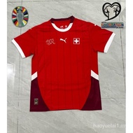【 2024/25 Fan Edition 】เสื้อฟุตบอลทีมชาติสวิตเซอร์แลนด์ชุดเหย้ายูโรเปี้ยนชิพ