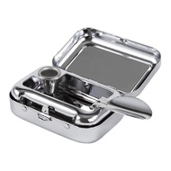 BEAUTYBIGBANGPortable Ashtray Stainless Steel Pocket Ashtray Mini Ashtray with Lid Ashtray Container