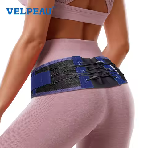 VELPEAU Sacroiliac SI Joint Hip Belt for Sciatica, Joint Instability and Sacral Nerve Pain, Pelvis S