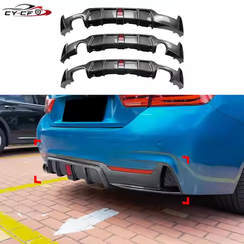 2014-2020 for BMW 4 Series F32 F33 F36 M Sport Car Rear Bumper Lip Spoiler Lower Diffuser Splitters 