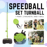 ARTENGO ชุดสปีดบอลพร้อมฐาน (เสา 1 ต้น ไม้ตี 2 อัน และลูกบอล 1 ลูก)  Speedball Set Turnball (1 post 2 rackets and 1 ball) - Black/Yellow Free Tennis สปีดบอล ฟรีเทส