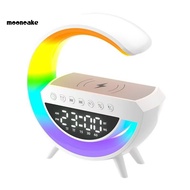 Moon* Led Wireless Speaker Alarm Clock with 13 Modes G-shaped 15w Wireless Bluetooth 5.2 Speaker wit