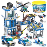 EP EXERCISE N PLAY City Police Prison Station Building Set with Police Patrol Car, Cop Truck, Drone,