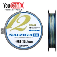 YOUCATCH Daiwa Fishing Line UVF SG SENSOR X12EX Braided Line 300M Daiwa SALTIGA X12 Braid line Tali 