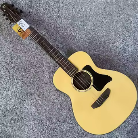 Caraya 36 Inch Folk Acoustic Guitar, Spruce Top & Mahogany Body, Beginner Kids Student Guitar for Le