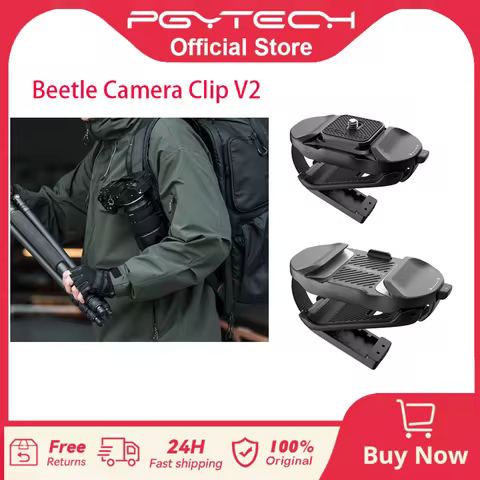 PGYTECH Beetle V2 Camera Clip (Clip Only), Quick Release Backpack Clip, Compatible with Arca-Swiss, 