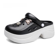 NB CROSS | รองเท้าแตะชายหาดแบบสวมสบาย NB CROSS สำหรับผู้หญิง พื้นหนา ส้นสูง รองเท้าแตะแบบสวมสบาย ฤดู