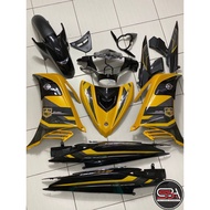COVERSET BODYSET YAMAHA LC LC135 V6 V7 DR EXCITER YELLOW KUNING 2023 STRIPE TANAM CODE 024 DOCTOR ED
