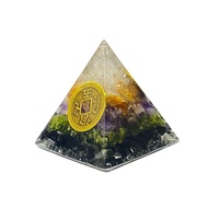 Natural Crystal Epoxy Resin 5 Elements Pyramid Home Decoration