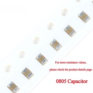 100pcs 0805 SMD Chip Multilayer Ceramic Capacitor 0.5pF - 47uF 10pF 22pF 100pF 1nF 10nF 100nF 0.1uF 