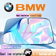 BMW sun visor Car Front Window Sunshade Cover Colorful laser sunshade umbrella curtain heat insulati