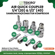 TEKIRO AIR QUICK COUPLER NEPEL COMPRESSOR 1/4 INCH 1/2 INCH SH-20 SH-40 SF-20 SF-40 SM-20 SM-40 SP-2