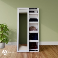 Kaca Lemari Tas Kaca Pintu Geser Standing Mirror - Lemari Tas Minimalis Cermin Berdiri dengan Lampu