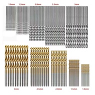 50PC High Speed Steel Super Fine Twist Drill Bit Hand Electric Drill Electric Grinding Straight Shan