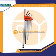 ASAHI | AQS0710 LONG BALL POINT ALLEN KEY SET 7 PCS|1.5-6 MM | 7 SET KUNCI ALLEN POIN BULAT PANJANG